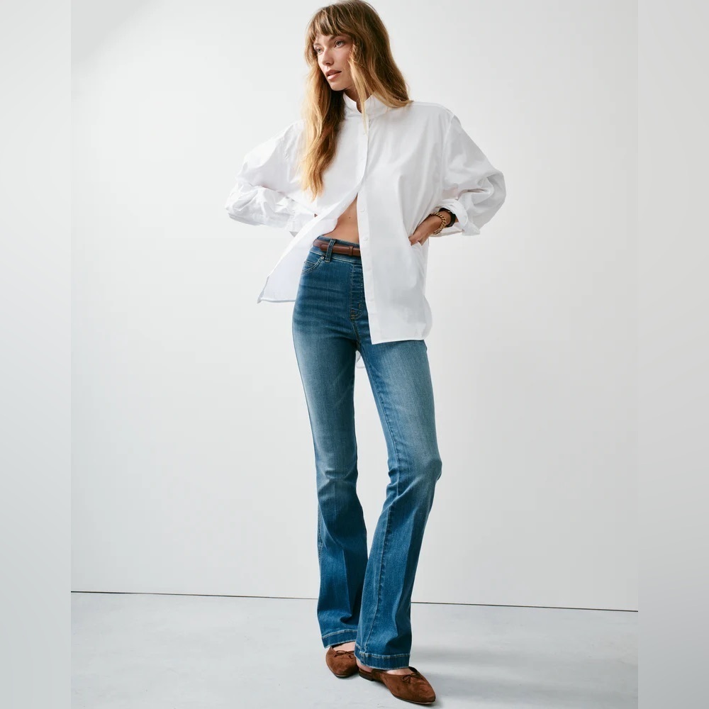 SPANX EveryWear Flare Jeans Vintage Indigo Size 2X